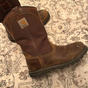 Carhartt womens size 10 wide waterproof work slip on boots
